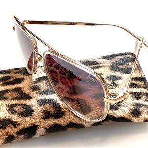Quay Australia x Jaclyn Hill Gold/ Clear sunglasses
